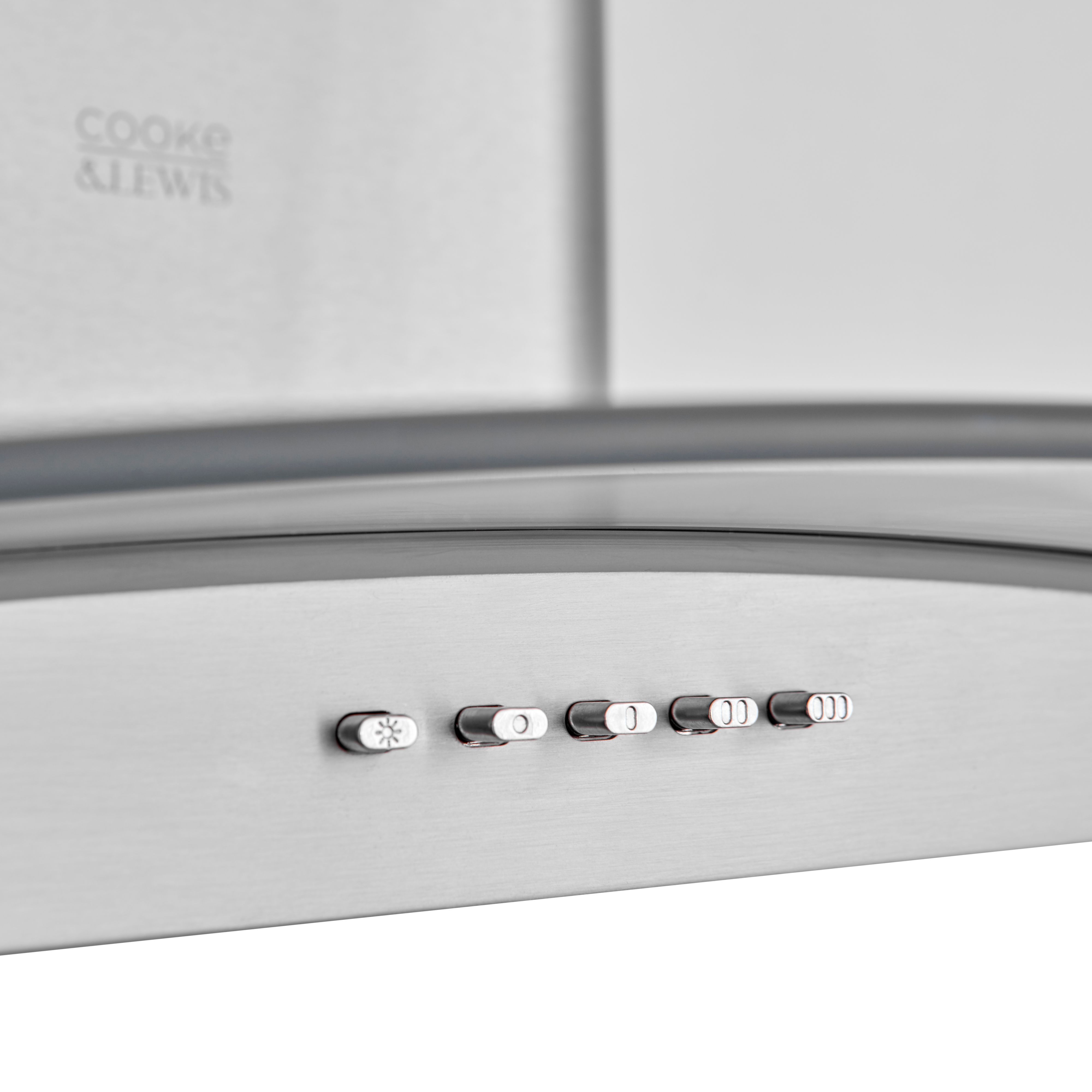 Cooke & Lewis CLCGS60 Stainless steel Curved Cooker hood (W)60cm - Brushed inox stainless steel effect