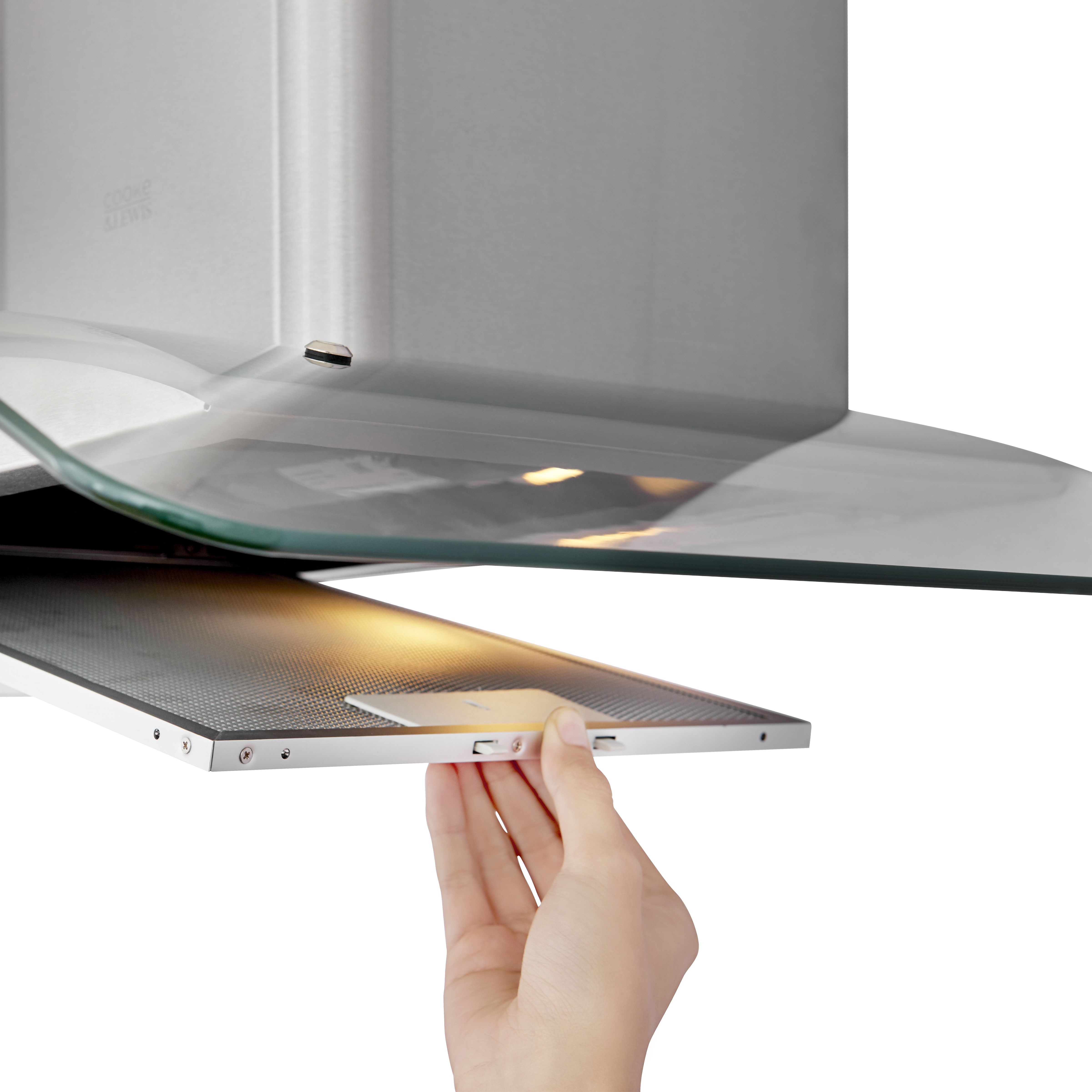 Cooke & Lewis CLCGS60 Stainless steel Curved Cooker hood (W)60cm - Brushed inox stainless steel effect
