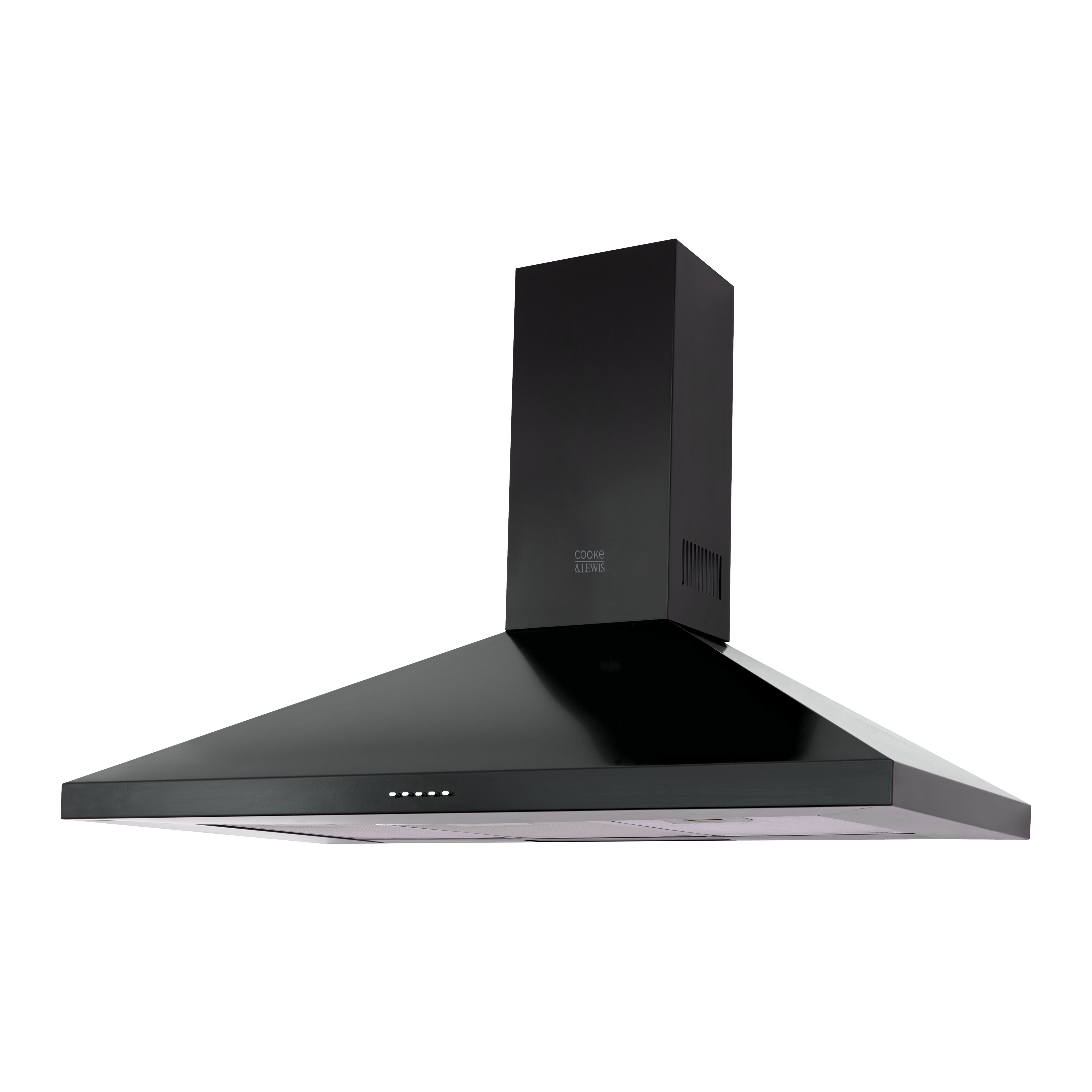 Cooke & Lewis CLCHB100 Black Steel Chimney Cooker hood, (W)100cm DIY