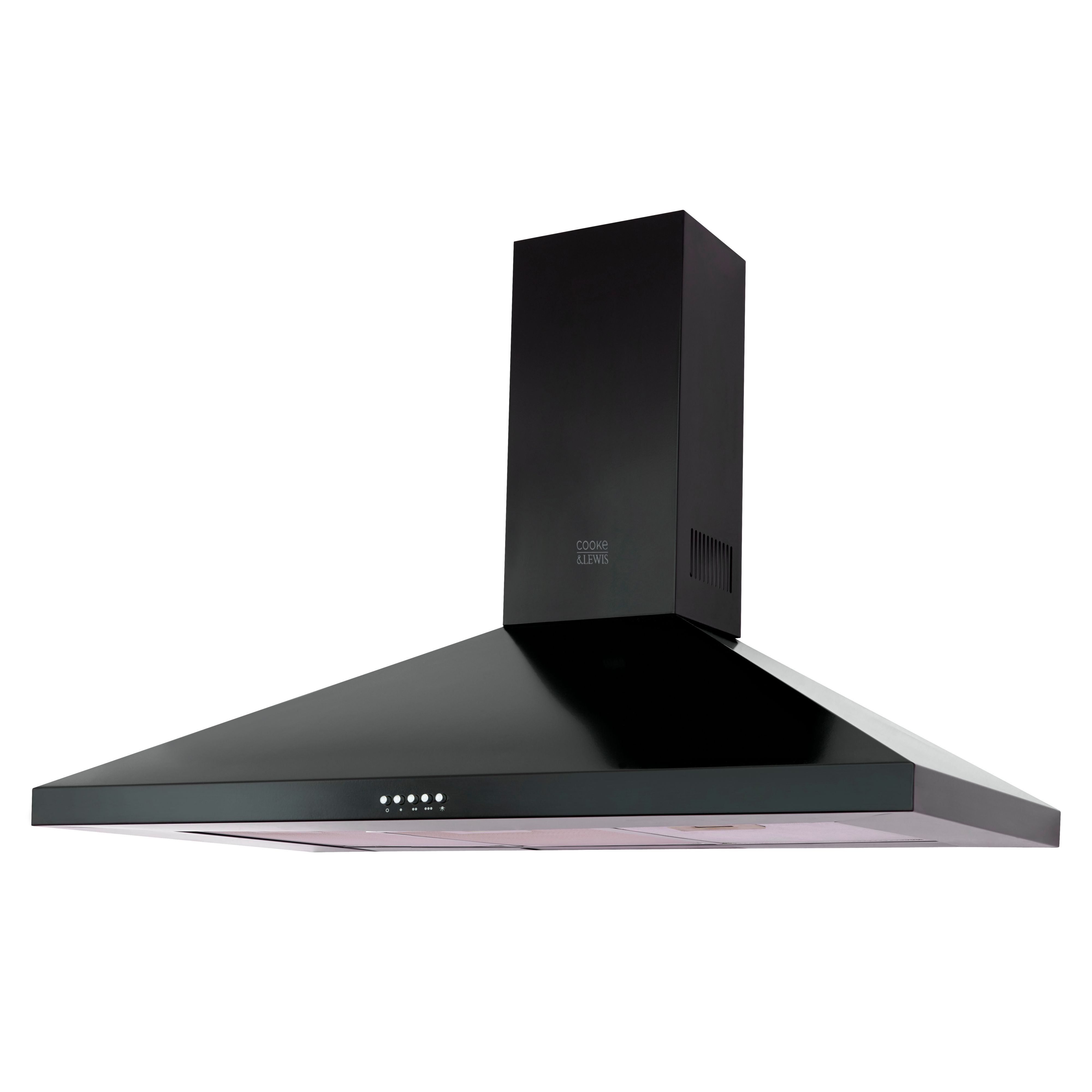 Cooke & Lewis CLCHB110 Black Steel Box Cooker hood, (W)110cm DIY at B&Q