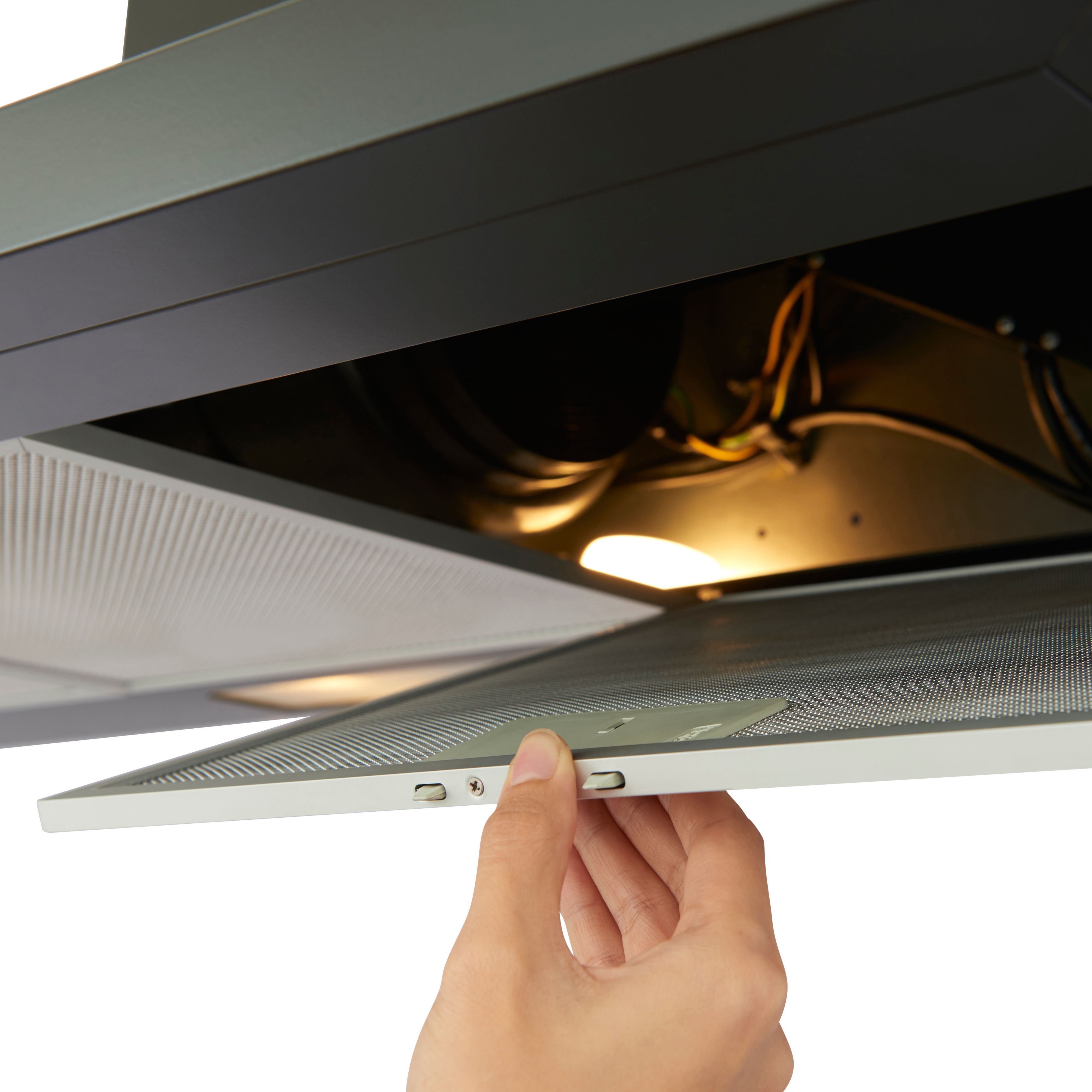 Cooke & Lewis CLCHB110 Black Steel Box Cooker hood, (W)110cm