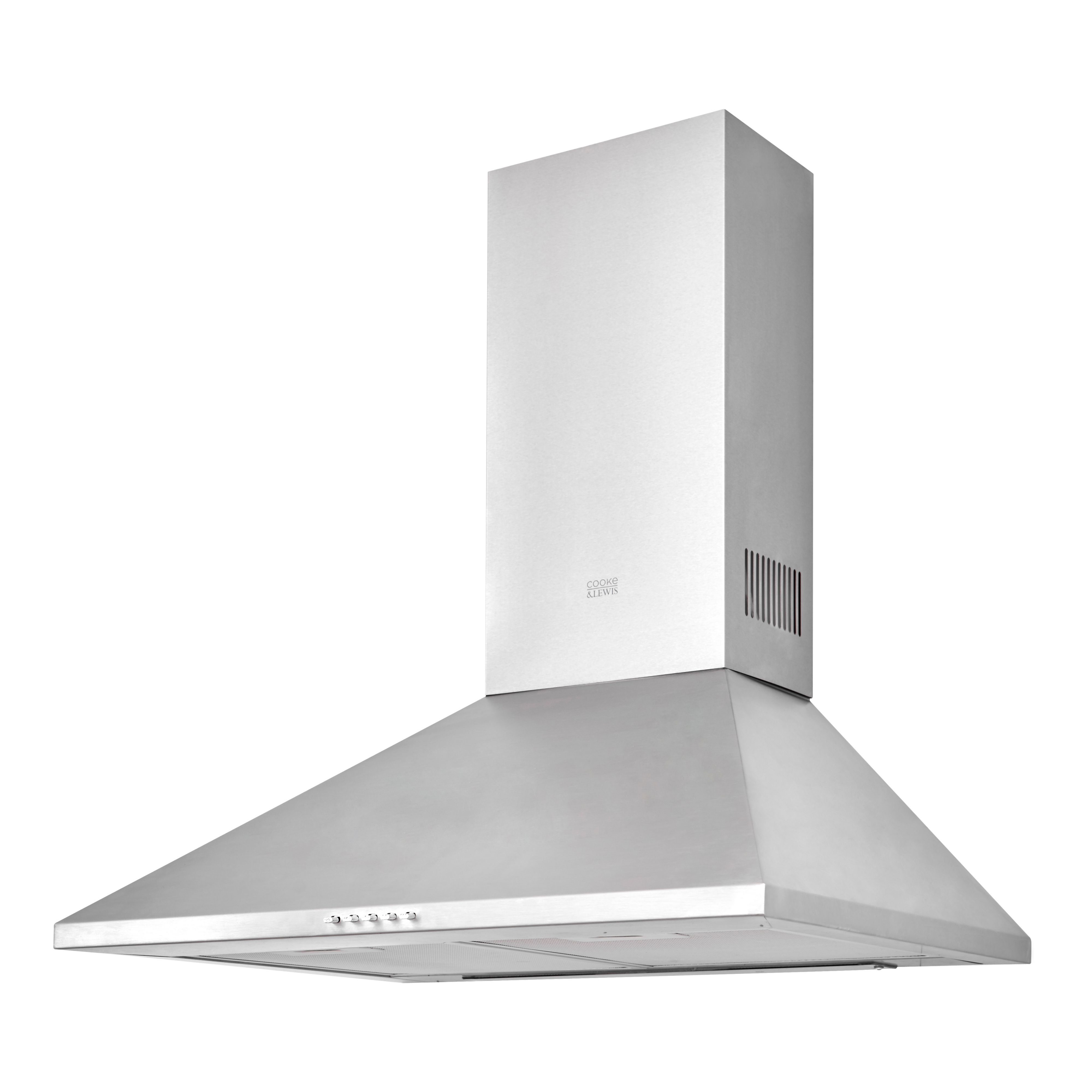 Cooke & Lewis CLCHS60 Inox Stainless steel Chimney Cooker hood, (W)60cm