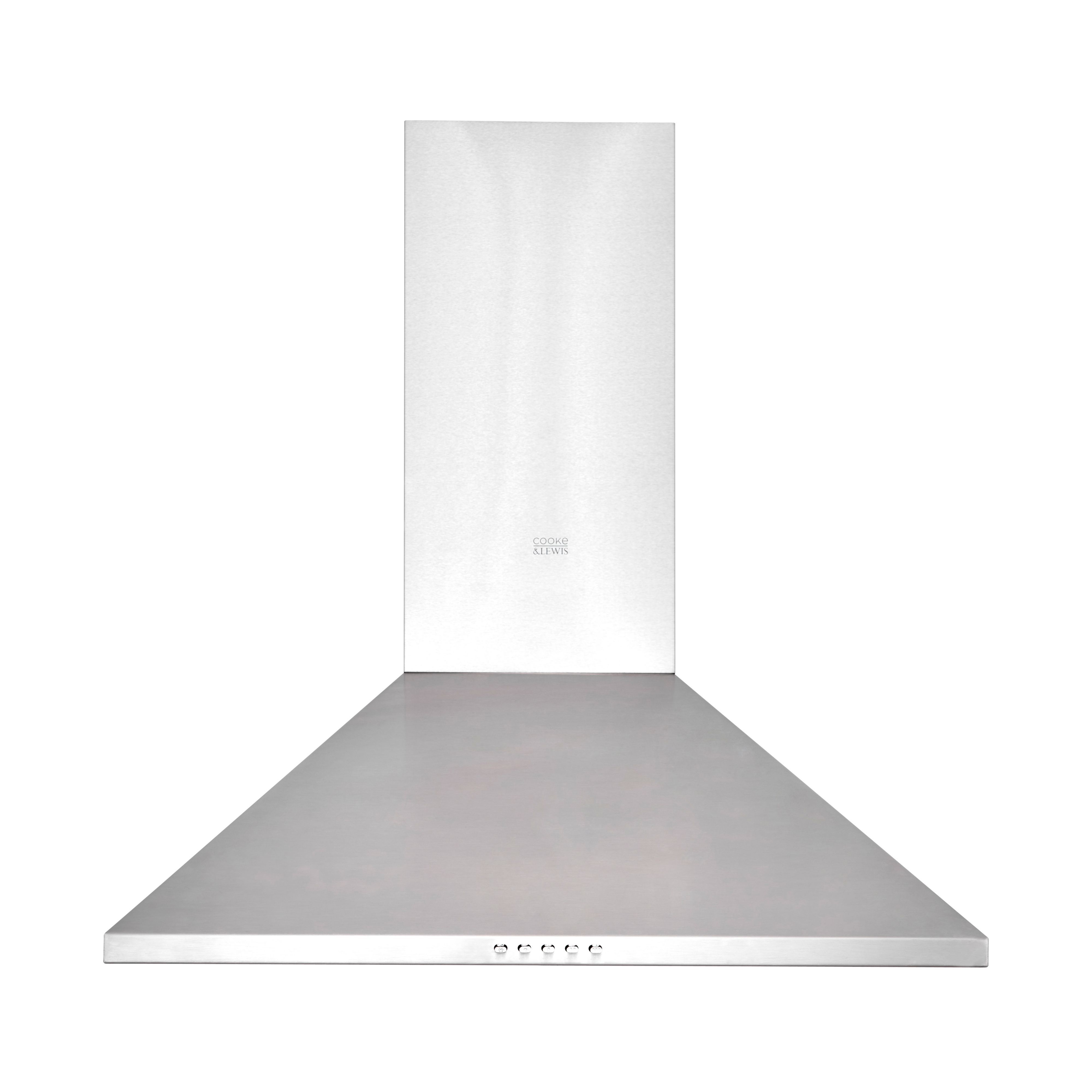 Cooke & Lewis CLCHS60 Inox Stainless steel Chimney Cooker hood, (W)60cm