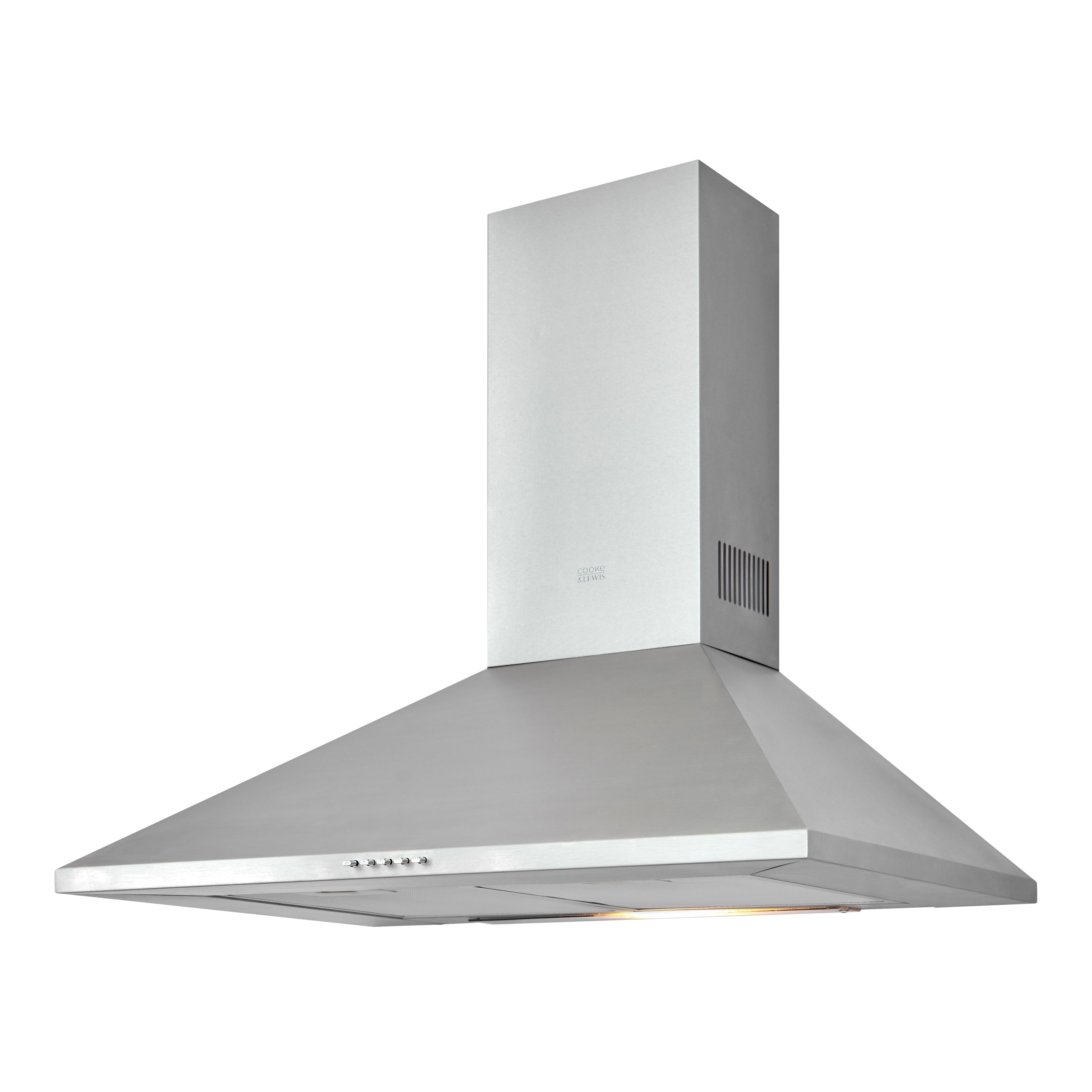Cooke & Lewis CLCHS70 Inox Stainless steel Chimney Cooker hood, (W)70cm
