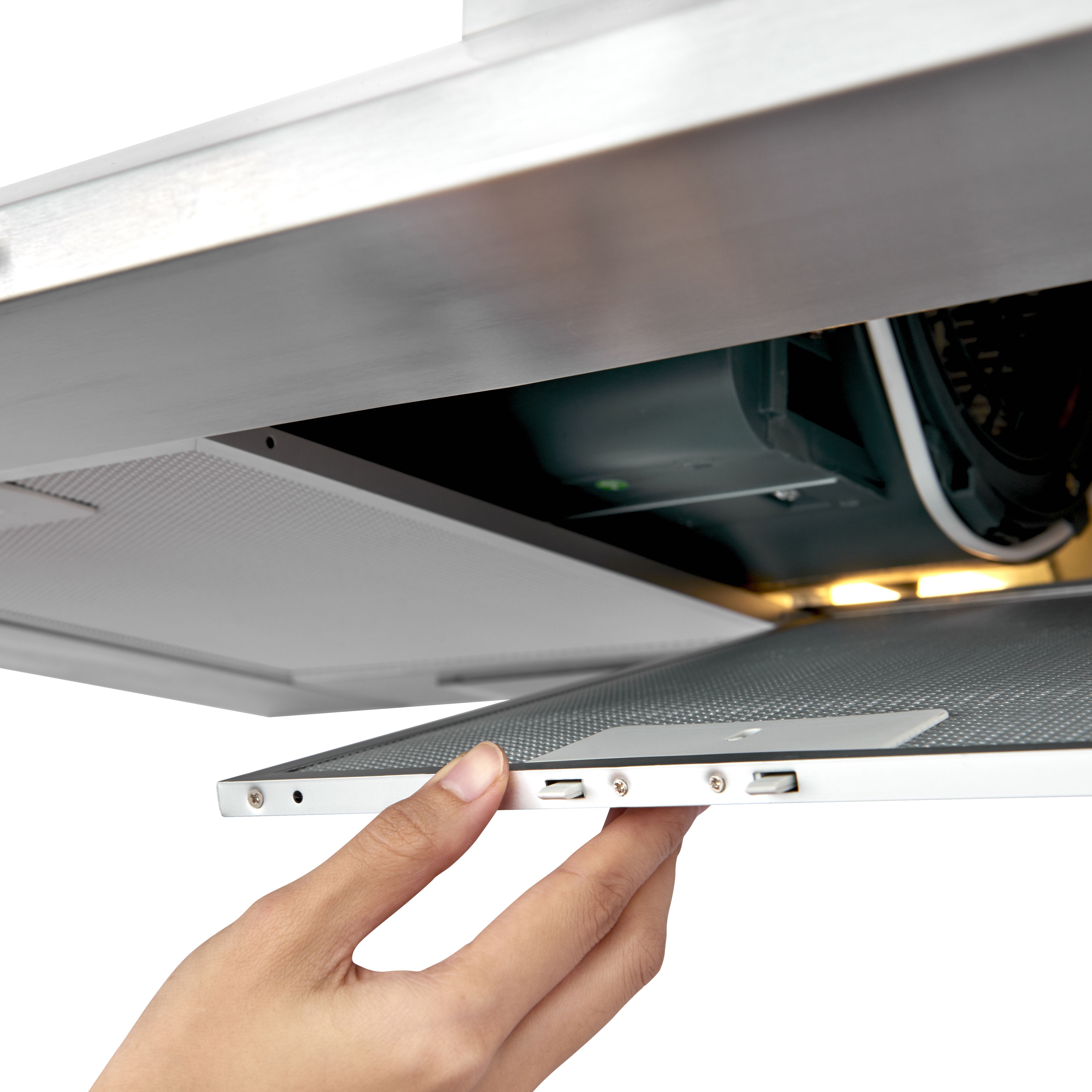 Cooke & Lewis CLCHS70 Inox Stainless steel Chimney Cooker hood, (W)70cm