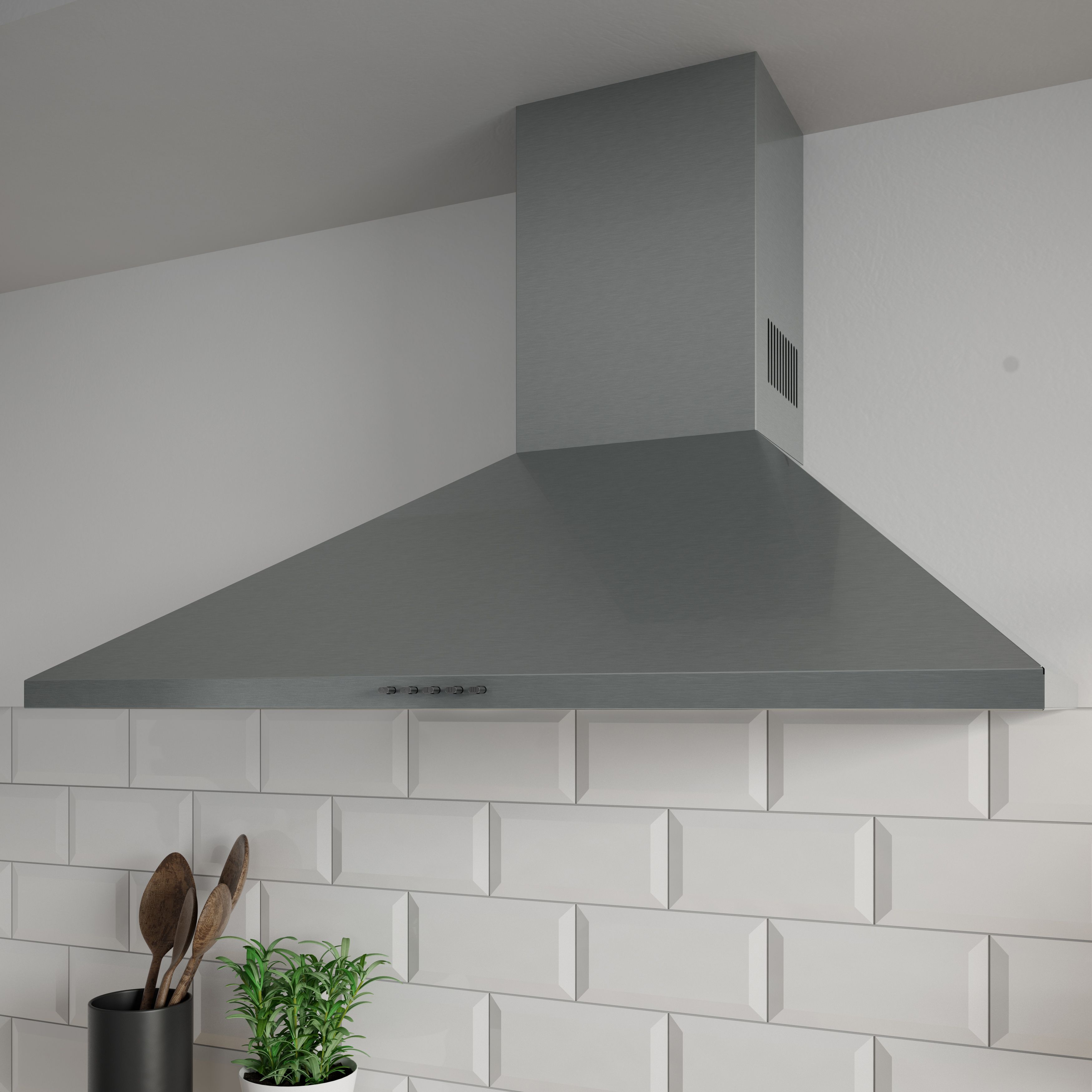 Cooke & Lewis CLCHS70 Inox Stainless steel Chimney Cooker hood, (W)70cm