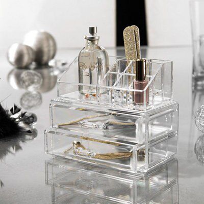 Cooke & Lewis Clear Jewellery & cosmetic box