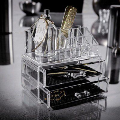 Cooke & Lewis Clear Jewellery & cosmetic box