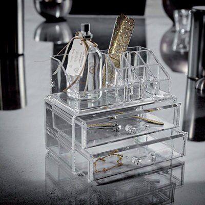 Cooke & Lewis Clear Jewellery & cosmetic box