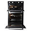Cooke & Lewis CLELDO105 Black Built-in Double oven