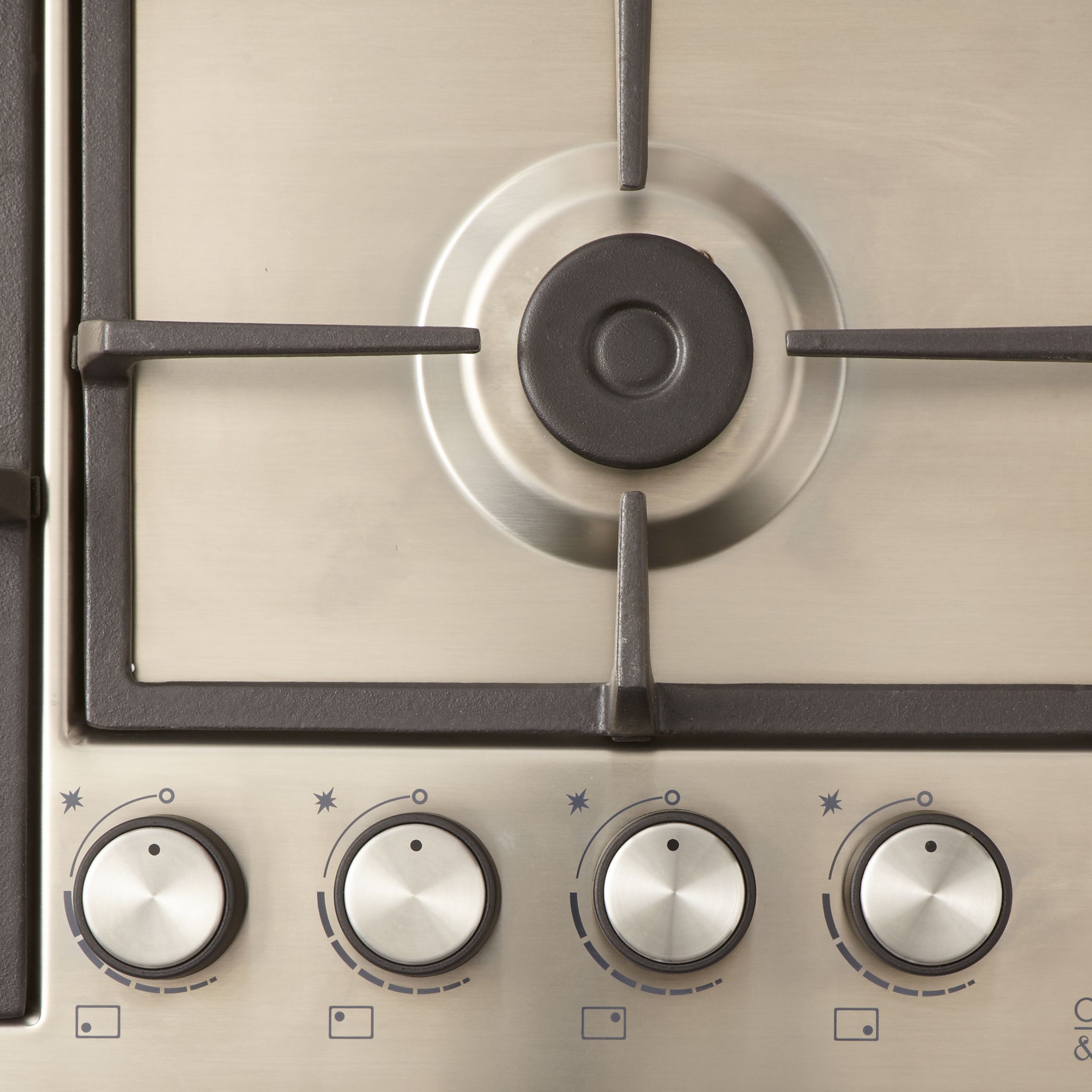 Cooke & Lewis CLGASUIT4 4 Burner Inox Stainless steel Gas Hob, (W)580mm