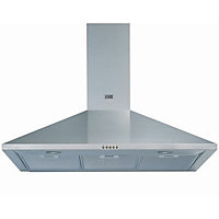 Cooke & Lewis CLHD 19 IX Stainless steel Chimney Cooker hood, (W)89.9cm