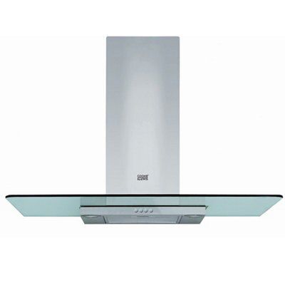 Cooke & Lewis CLHD 29 IX Glass & stainless steel Cooker hood, (W)89.8cm