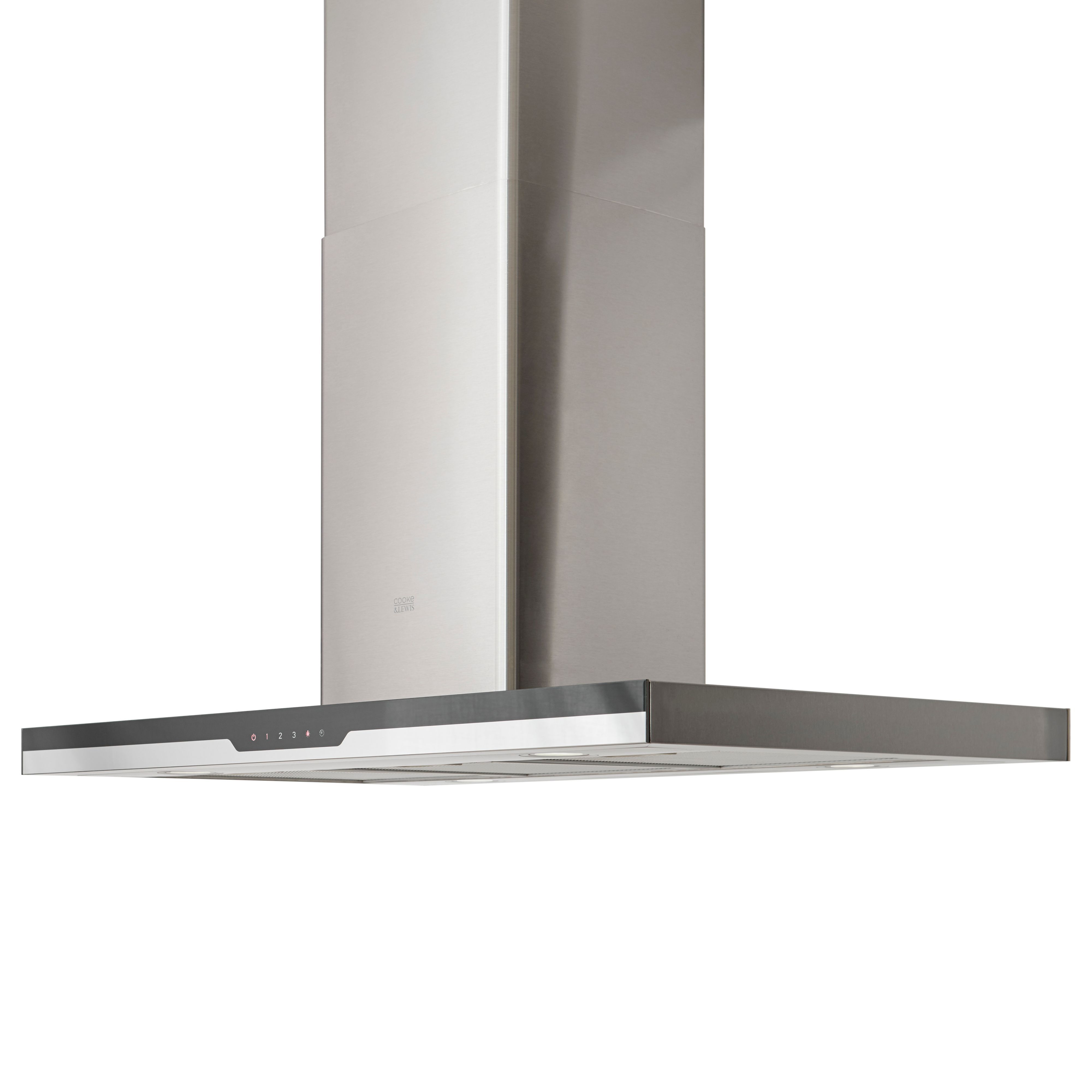 Cooke & Lewis CLIBHS90 Stainless Steel Island Cooker Hood (W)90cm | DIY ...