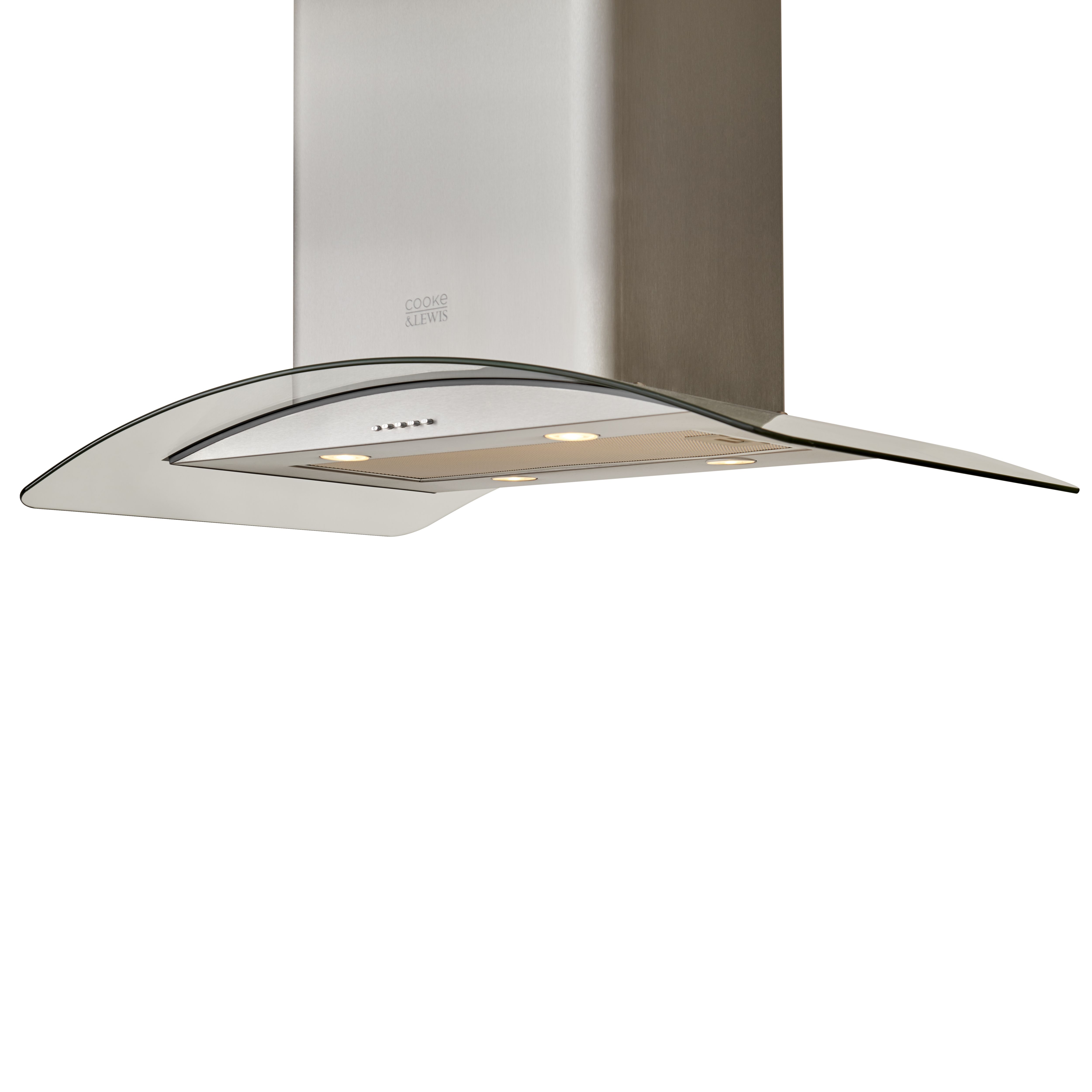 Cooke & Lewis CLICGS90 Inox Stainless steel Island Cooker hood, (W)90cm DIY at B&Q