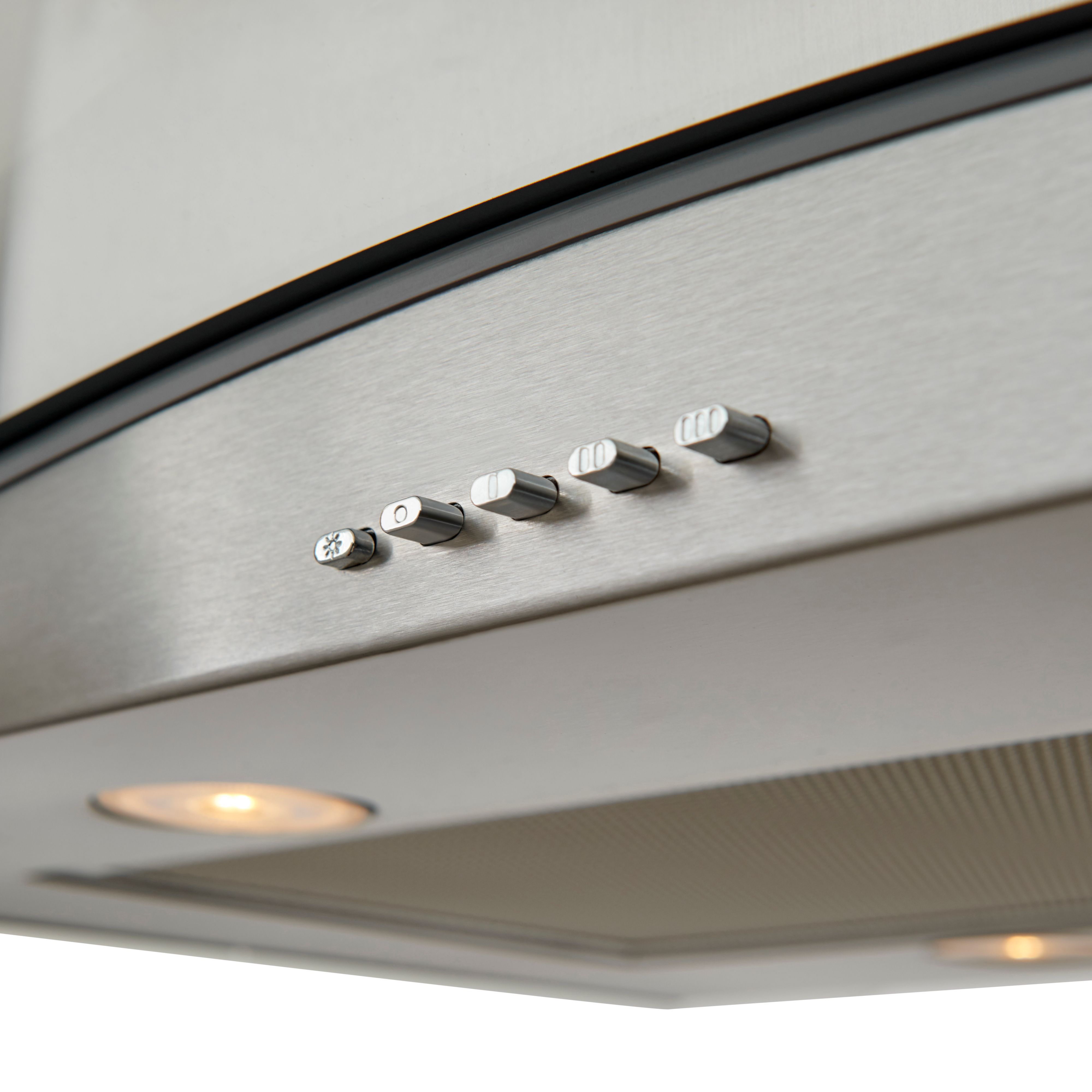 Cooke & Lewis CLICGS90 Stainless steel Island Cooker hood (W)90cm - Inox
