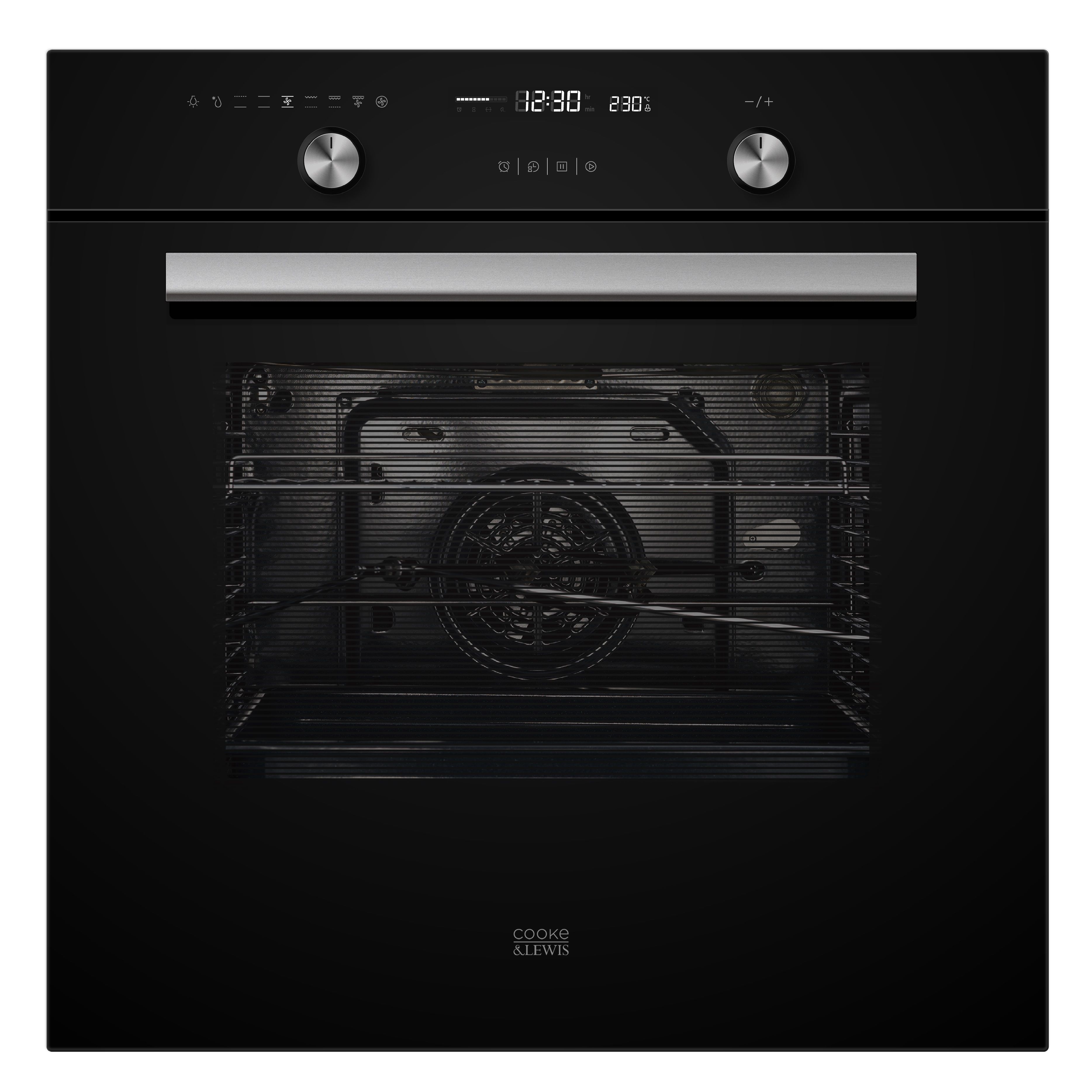 Cooke & Lewis CLMFBLa Black Builtin Electric Single Multifunction Oven