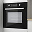 Cooke & Lewis CLPYRO65UK Built-in Single Pyrolytic Oven - Mirrored black stainless steel effect