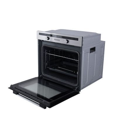 Cooke & Lewis CLPYSTa Built-in Single Pyrolytic Oven - Black & grey