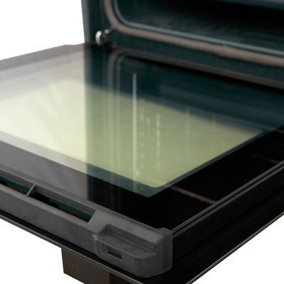Cooke & Lewis CLPYSTa Built-in Single Pyrolytic Oven - Black & grey