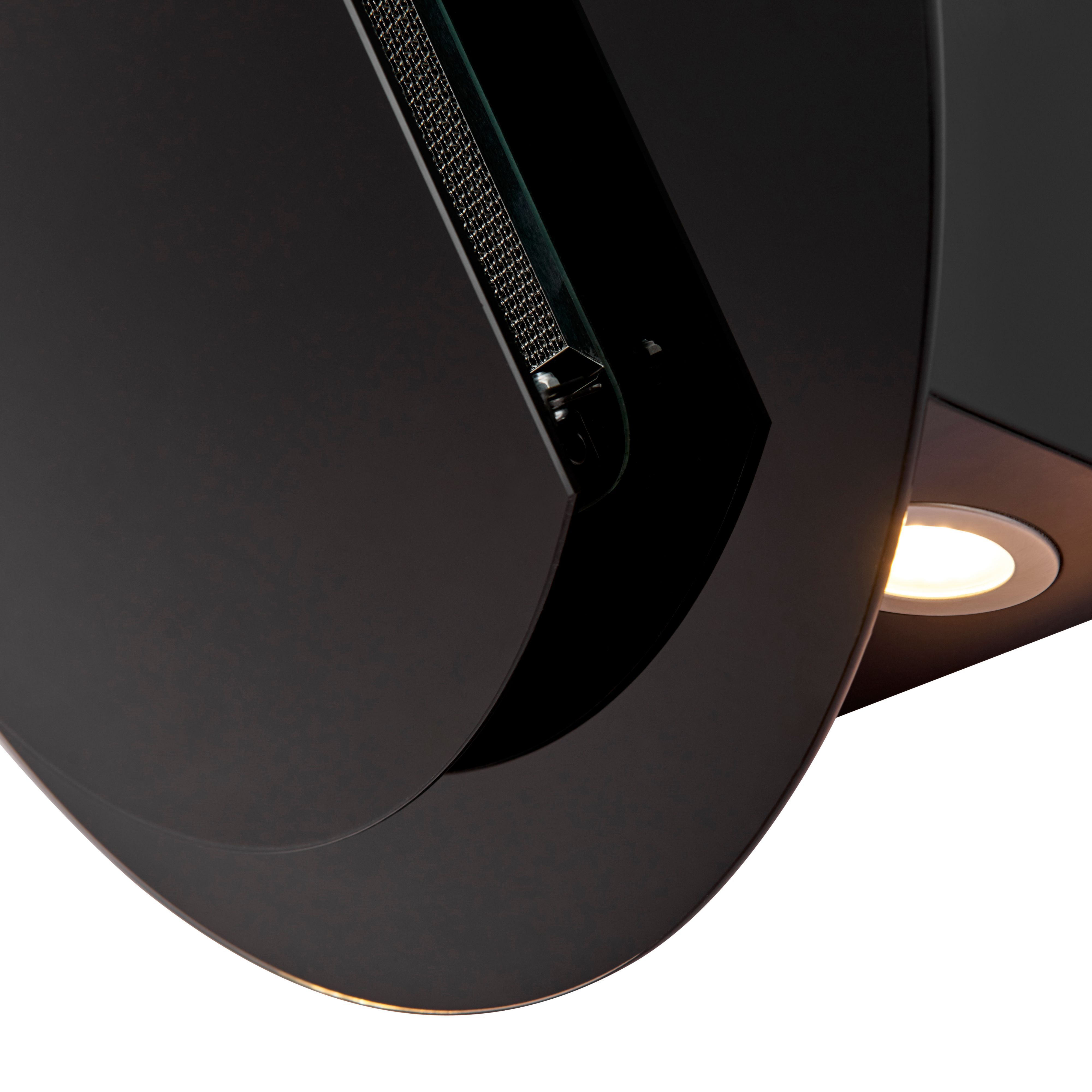 Cooke & Lewis CLRGB60 Tempered glass Angled Cooker hood (W)60cm - Black