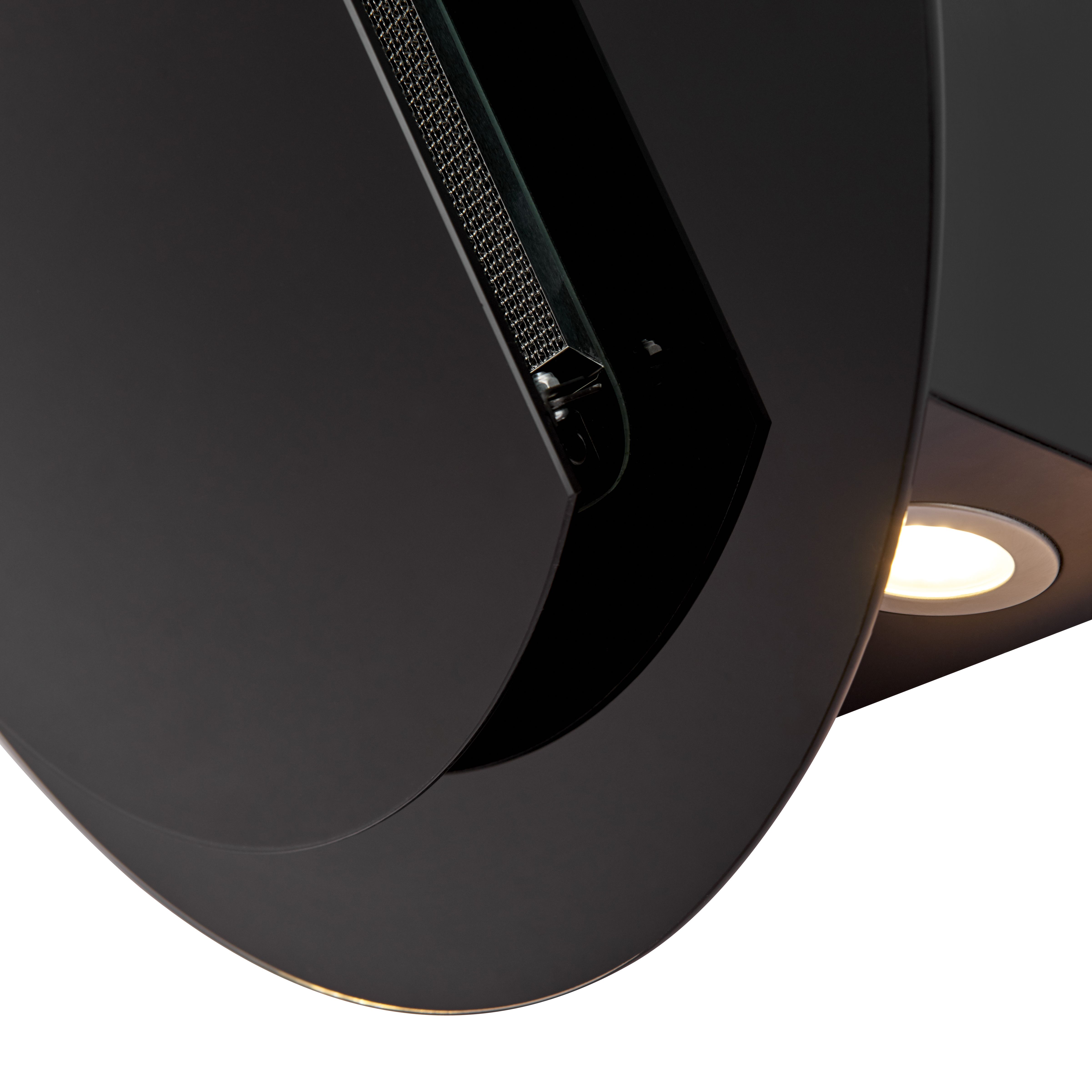 Cooke & Lewis CLRGB60 Tempered glass Angled Cooker hood (W)60cm - Black