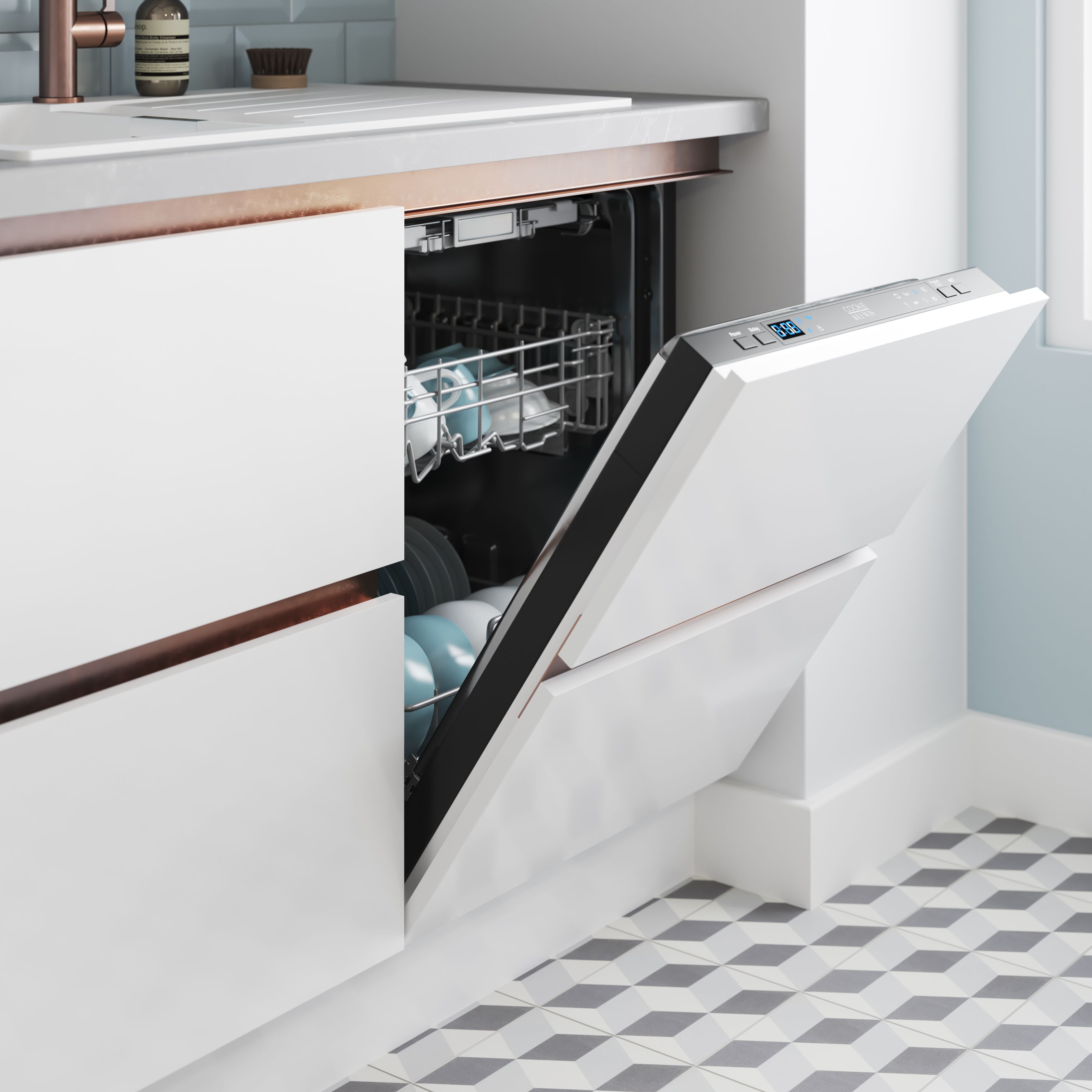 Cooke Lewis CLSLDISHUK Integrated Full size Dishwasher Black