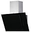 Cooke & Lewis CLTHAL60-C Black Stainless steel Angled Cooker hood, (W) 600mm