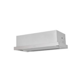 Cooke & Lewis CLTHS60 Inox Stainless steel Telescopic Cooker hood, (W)60cm