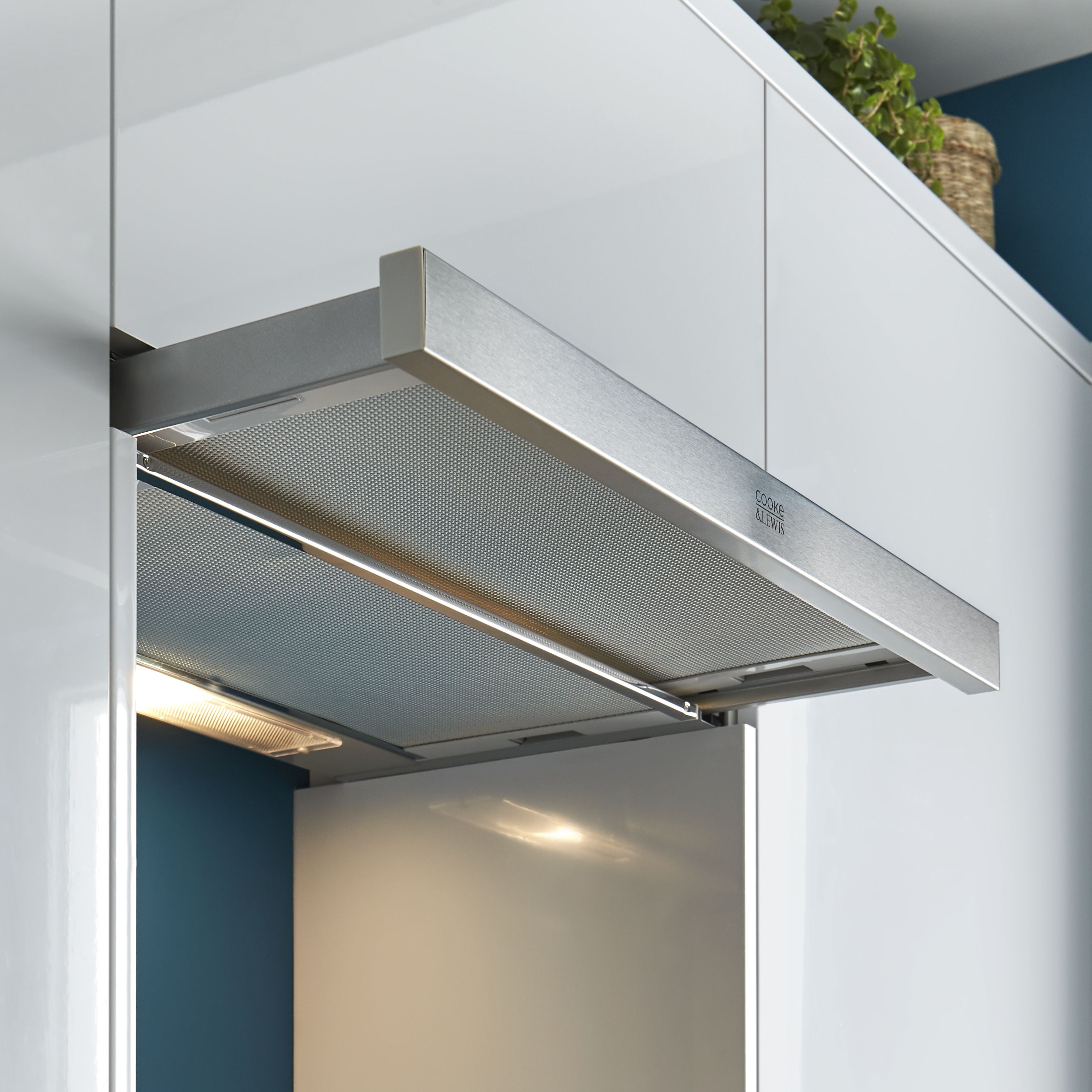 Cooke & Lewis CLTHS60 Stainless steel Telescopic Cooker hood (W)60cm - Brushed inox