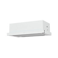 Cooke & Lewis CLTHW60 White Steel Telescopic Cooker hood, (W)60cm