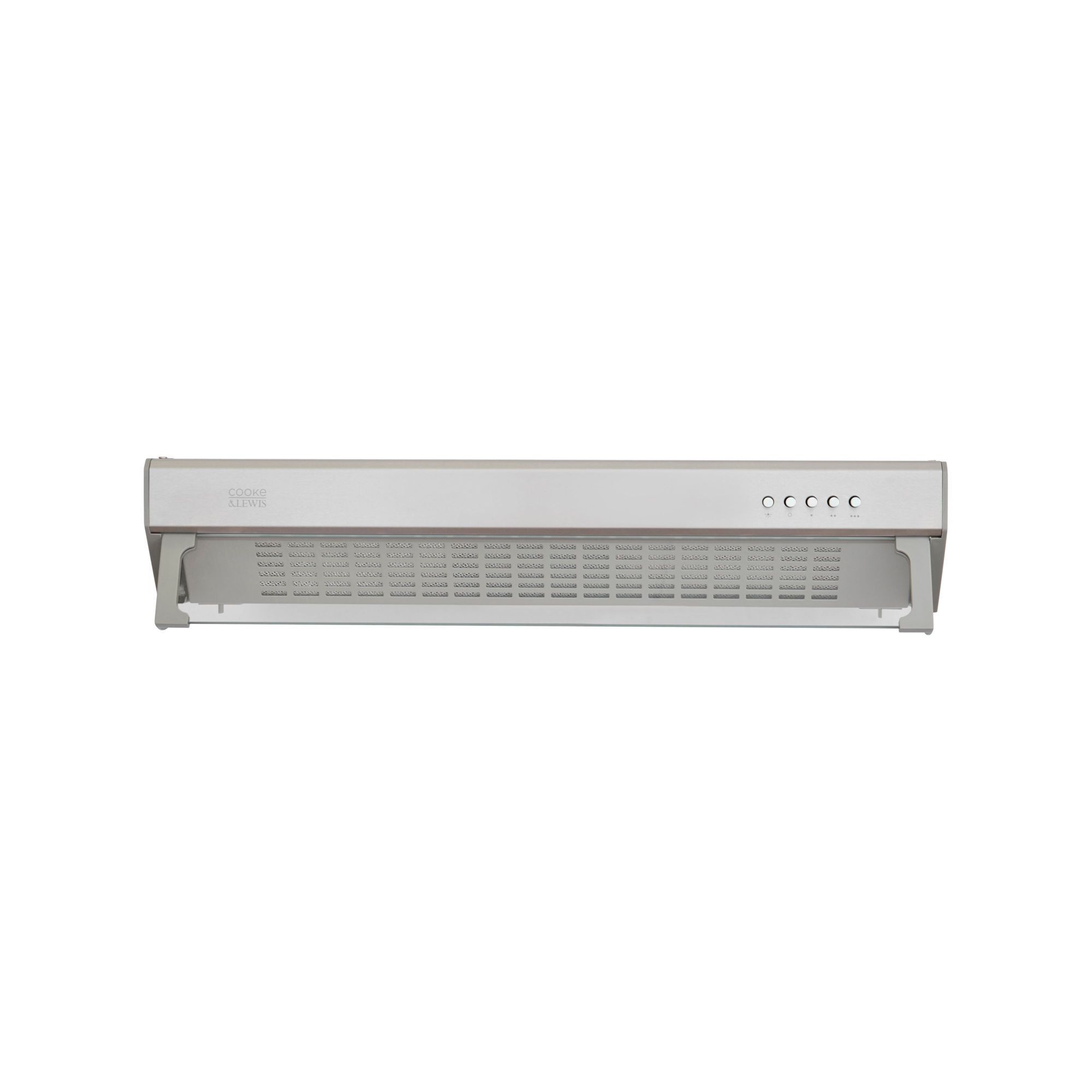 Cooke & Lewis CLVHS60A Stainless steel Inset Cooker hood (W)60cm - Brushed grey stainless steel effect