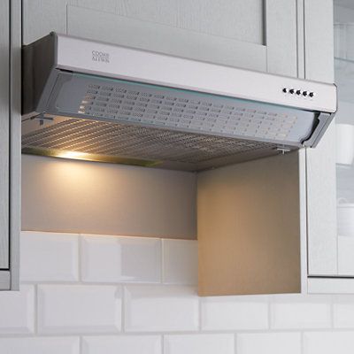 Cooke & Lewis CLVHS60A Stainless steel Inset Cooker hood (W)60cm - Brushed grey stainless steel effect