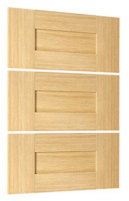 Cooke & Lewis Combi 3 drawer Maple effect Drawer front pack 219mm 446mm