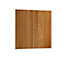 Cooke & Lewis Contemporary Walnut effect Bridging cabinet door (H)440mm (W)445mm