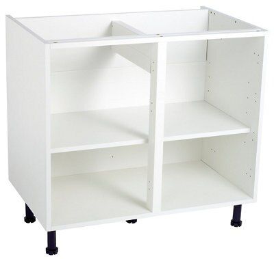 Cooke & Lewis Cooke & Lewis Assembled Cabinet Range White Corner Base unit, (W)925mm