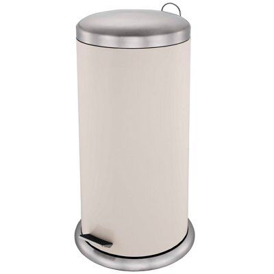Cooke & Lewis Cream Metal Dome pedal Bin
