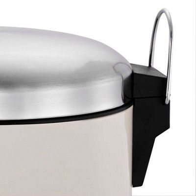 Cooke & Lewis Cream Metal Dome pedal Bin