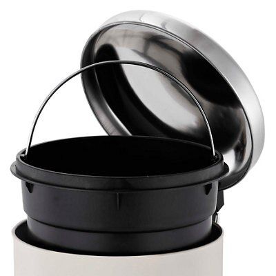 Cooke & Lewis Cream Metal Dome pedal Bin