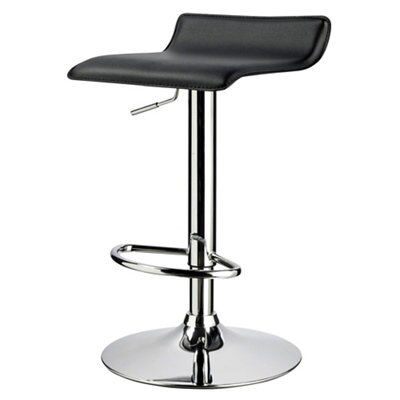 Cooke & Lewis Dante Black Adjustable Bar stool