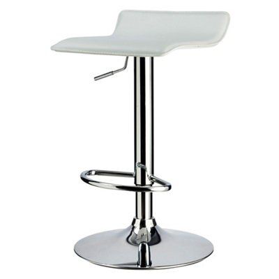 Cooke & Lewis Dante White Adjustable Bar stool