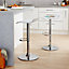 Cooke & Lewis Dante White Adjustable Bar stool
