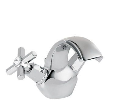 Cooke & Lewis Deco Chrome effect Basin Mono mixer Tap