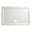 Cooke & Lewis Deluvio Clear Silver effect Rectangular Shower enclosure - Sliding door (W)120cm (D)80cm