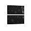 Cooke & Lewis Designer 2 drawer Gloss black Drawer front pack 446mm