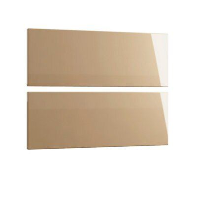 Cooke & Lewis Designer 2 drawer Gloss cappuccino Drawer front pack 596mm