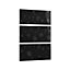 Cooke & Lewis Designer 3 drawer Gloss black Drawer front pack 446mm