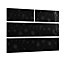 Cooke & Lewis Designer 4 drawer Gloss black Drawer front pack 896mm