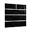 Cooke & Lewis Designer 5 drawer Gloss black Drawer front pack 896mm