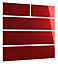 Cooke & Lewis Designer 5 drawer Gloss burgundy Drawer front pack 896mm